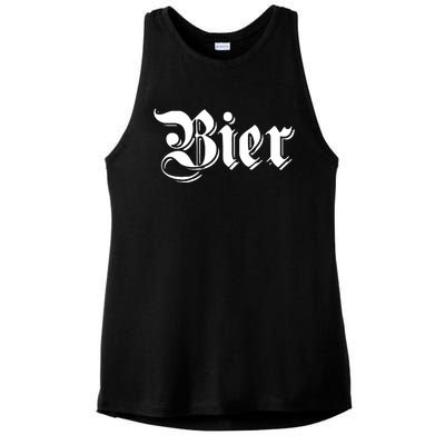 Bier Shirts Funny German Beer For Oktoberfest Ladies PosiCharge Tri-Blend Wicking Tank