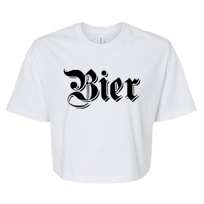 Bier Shirts Funny German Beer For Oktoberfest Bella+Canvas Jersey Crop Tee