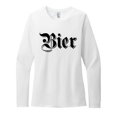 Bier Shirts Funny German Beer For Oktoberfest Womens CVC Long Sleeve Shirt