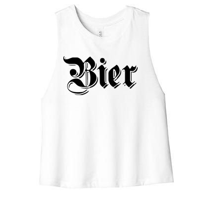 Bier Shirts Funny German Beer For Oktoberfest Women's Racerback Cropped Tank