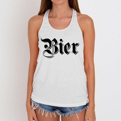 Bier Shirts Funny German Beer For Oktoberfest Women's Knotted Racerback Tank