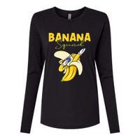 Banana Squad Funny Dabbing Banana Food & Dab Womens Cotton Relaxed Long Sleeve T-Shirt