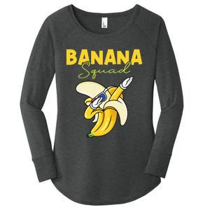 Banana Squad Funny Dabbing Banana Food & Dab Women's Perfect Tri Tunic Long Sleeve Shirt