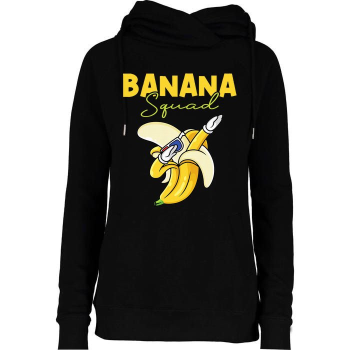 Banana Squad Funny Dabbing Banana Food & Dab Womens Funnel Neck Pullover Hood