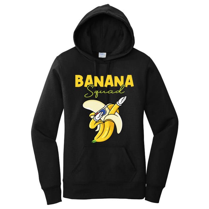 Banana Squad Funny Dabbing Banana Food & Dab Women's Pullover Hoodie