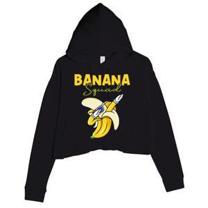 Banana Squad Funny Dabbing Banana Food & Dab Crop Fleece Hoodie