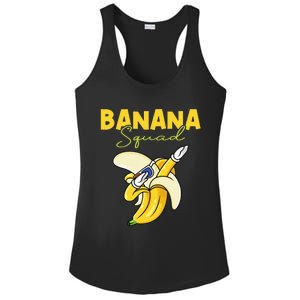 Banana Squad Funny Dabbing Banana Food & Dab Ladies PosiCharge Competitor Racerback Tank