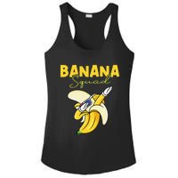 Banana Squad Funny Dabbing Banana Food & Dab Ladies PosiCharge Competitor Racerback Tank