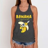 Banana Squad Funny Dabbing Banana Food & Dab Women's Knotted Racerback Tank