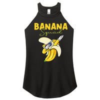 Banana Squad Funny Dabbing Banana Food & Dab Women's Perfect Tri Rocker Tank