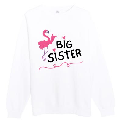 Big Sister Flamingo Premium Crewneck Sweatshirt