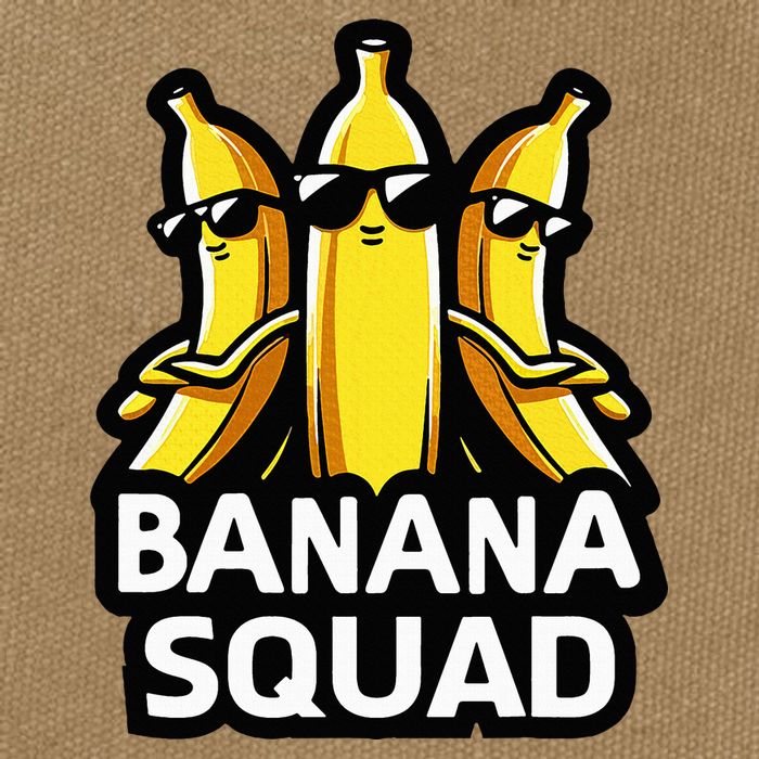 Banana Squad Fruit Banana Lover Team Banana Cotton Canvas Backpack