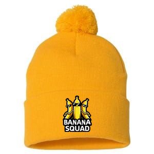 Banana Squad Fruit Banana Lover Team Banana Pom Pom 12in Knit Beanie