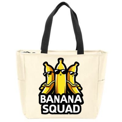 Banana Squad Fruit Banana Lover Team Banana Zip Tote Bag