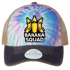 Banana Squad Fruit Banana Lover Team Banana Legacy Tie Dye Trucker Hat