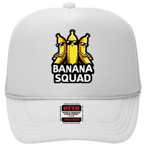 Banana Squad Fruit Banana Lover Team Banana High Crown Mesh Back Trucker Hat