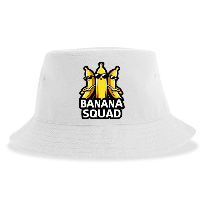 Banana Squad Fruit Banana Lover Team Banana Sustainable Bucket Hat