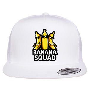 Banana Squad Fruit Banana Lover Team Banana Flat Bill Trucker Hat