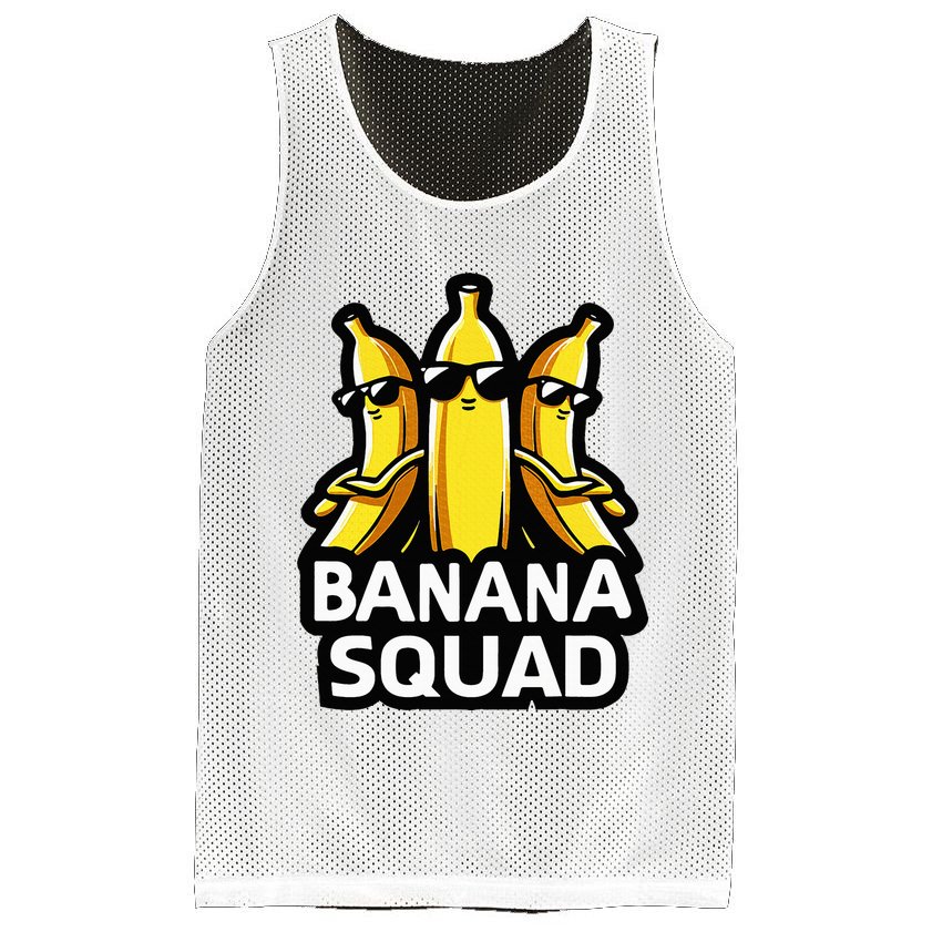 Banana Squad Fruit Banana Lover Team Banana Mesh Reversible Basketball Jersey Tank