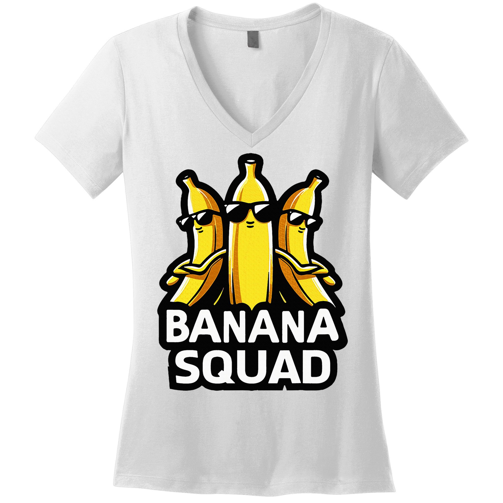 Banana Squad Fruit Banana Lover Team Banana Women's V-Neck T-Shirt