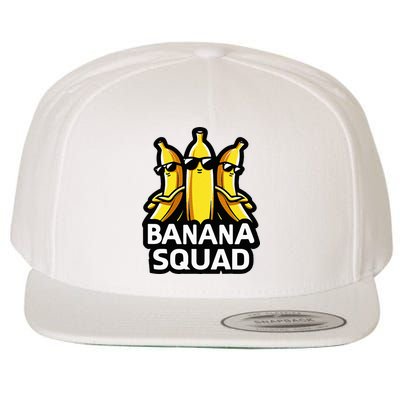 Banana Squad Fruit Banana Lover Team Banana Wool Snapback Cap
