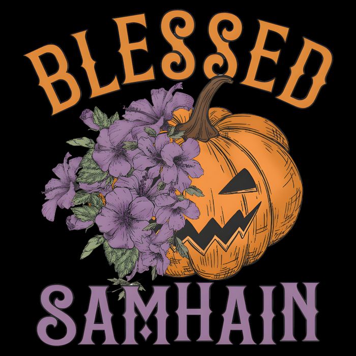 Blessed Samhain Flower Floral Halloween Pumpkin Head Toddler Hoodie
