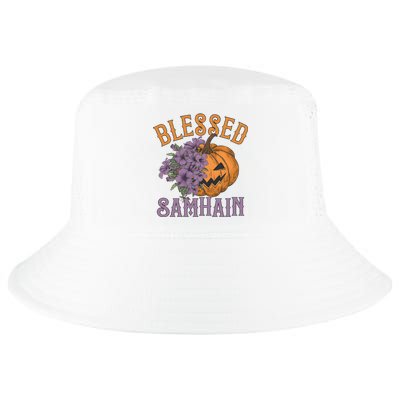 Blessed Samhain Flower Floral Halloween Pumpkin Head Cool Comfort Performance Bucket Hat