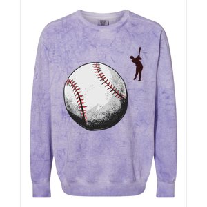 Baseball Softball Fan Batter Pitcher Catcher Trainer Gift Colorblast Crewneck Sweatshirt