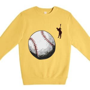 Baseball Softball Fan Batter Pitcher Catcher Trainer Gift Premium Crewneck Sweatshirt