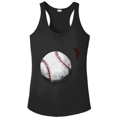 Baseball Softball Fan Batter Pitcher Catcher Trainer Gift Ladies PosiCharge Competitor Racerback Tank