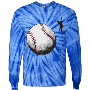 Baseball Softball Fan Batter Pitcher Catcher Trainer Gift Tie-Dye Long Sleeve Shirt