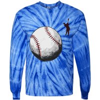 Baseball Softball Fan Batter Pitcher Catcher Trainer Gift Tie-Dye Long Sleeve Shirt