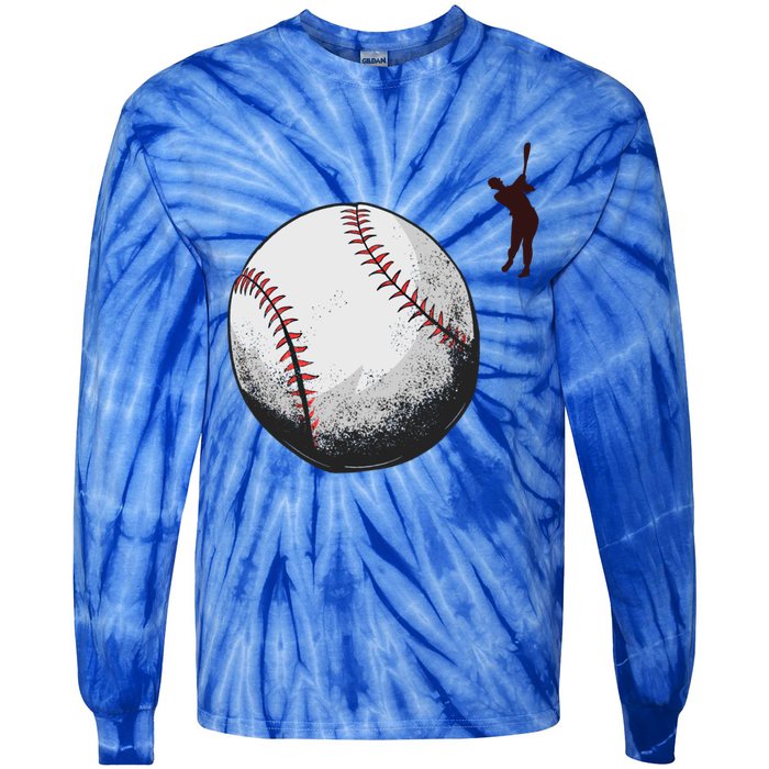 Baseball Softball Fan Batter Pitcher Catcher Trainer Gift Tie-Dye Long Sleeve Shirt