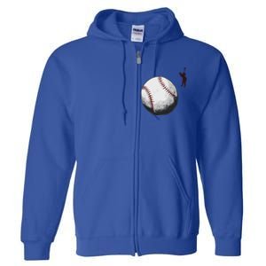 Baseball Softball Fan Batter Pitcher Catcher Trainer Gift Full Zip Hoodie