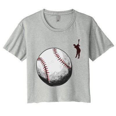 Baseball Softball Fan Batter Pitcher Catcher Trainer Gift Women's Crop Top Tee