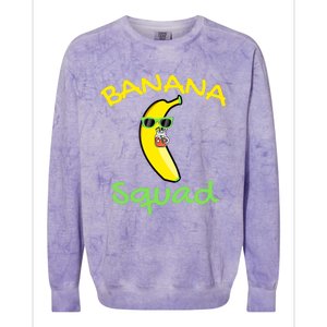 Banana Squad Food Summer Vacation Matching Fruit Lover Party Colorblast Crewneck Sweatshirt