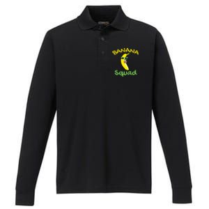 Banana Squad Food Summer Vacation Matching Fruit Lover Party Performance Long Sleeve Polo