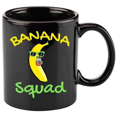 Banana Squad Food Summer Vacation Matching Fruit Lover Party 11oz C Handle Ceramic Mug