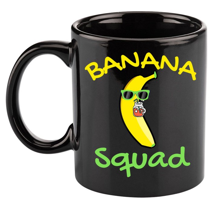 Banana Squad Food Summer Vacation Matching Fruit Lover Party 11oz C Handle Ceramic Mug