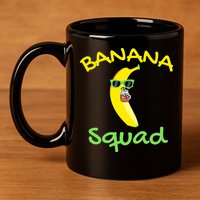 Banana Squad Food Summer Vacation Matching Fruit Lover Party 11oz C Handle Ceramic Mug