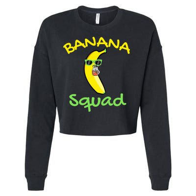 Banana Squad Food Summer Vacation Matching Fruit Lover Party Cropped Pullover Crew