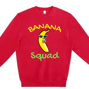 Banana Squad Food Summer Vacation Matching Fruit Lover Party Premium Crewneck Sweatshirt