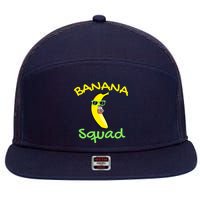 Banana Squad Food Summer Vacation Matching Fruit Lover Party 7 Panel Mesh Trucker Snapback Hat