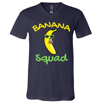 Banana Squad Food Summer Vacation Matching Fruit Lover Party V-Neck T-Shirt