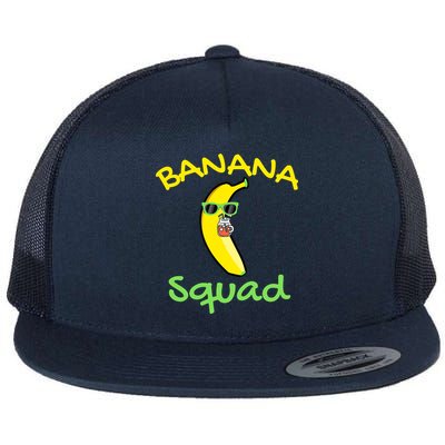 Banana Squad Food Summer Vacation Matching Fruit Lover Party Flat Bill Trucker Hat
