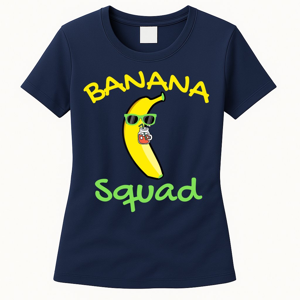 Banana Squad Food Summer Vacation Matching Fruit Lover Party Womens T-Shirt