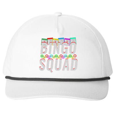 Bingo Squad Funny Bingo Lover Gift Meaningful Gift Snapback Five-Panel Rope Hat