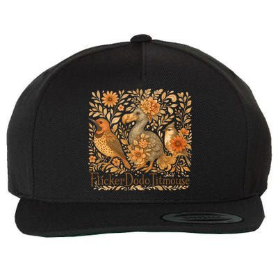 Bird Subtle Flicker Dodo Titmouse Wool Snapback Cap