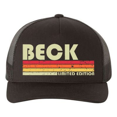 Beck Surname Funny Retro Vintage 80s 90s Birthday Reunion Yupoong Adult 5-Panel Trucker Hat