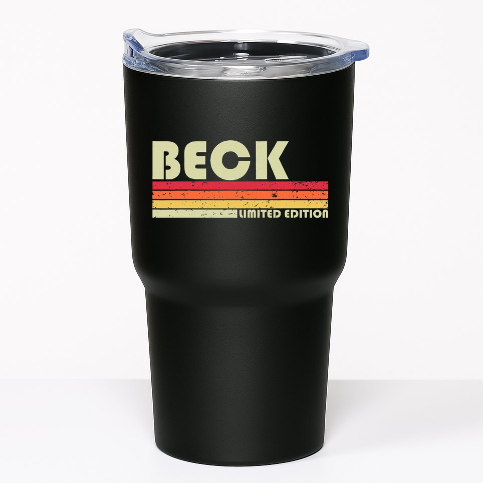 Beck Surname Funny Retro Vintage 80s 90s Birthday Reunion Tumbler